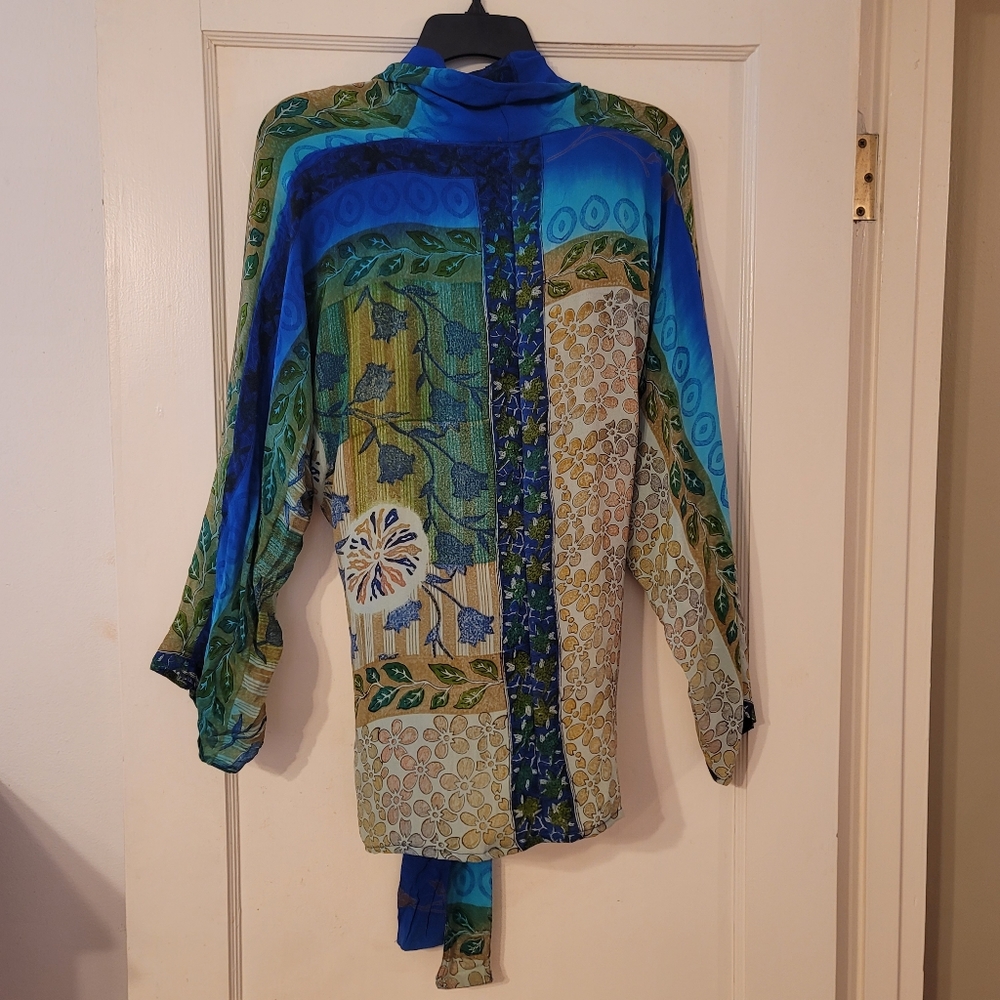 100% Indian Silk Tie Top NWOT OSFM
